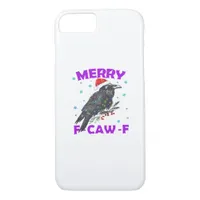 Funny Crow Christmas Classic Vintage Style iPhone 8/7 Case