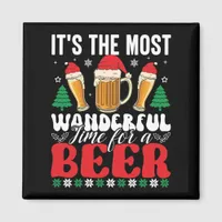 It's The Most Wonderful Time For A Beer Christmas Magnet