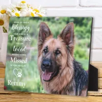 Pet Dog Memorial Customized Remembrance Photo Plaque