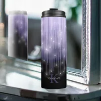 Cascading Lights Monogram Violet ID789 Thermal Tumbler