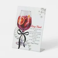 Sangria & Sass "Ring Hunt Game Pedestal Sign