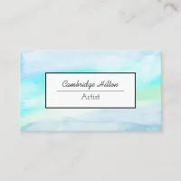 Soft Blue and Teal  Business Card