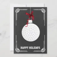 chalkboard golfer Christmas Cards