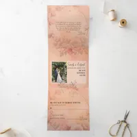 Blush Fairytale Garden Storybook Romance Wedding Tri-Fold Invitation