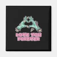 Zombie Classic - Skeleton Heart And Hands Magnet