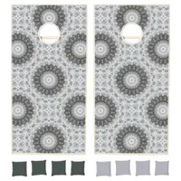 Black and White Zen Mandala Bean Bag Corn Hole Cornhole Set