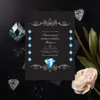 Diamond Wedding Anniversary Invitation