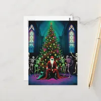 Santa and the Dancing Skeletons Postcard