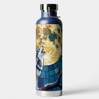  Wolf and Owl Mosaic Art Water Bottle