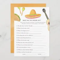 Mexican Fiesta Taco Bridal Shower Game Invitation