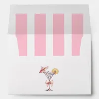 Pink Preppy A Tini One Martini Baby Shower Envelope