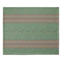 Southwest Roadrunner Sagebrush Green Duvet Cover