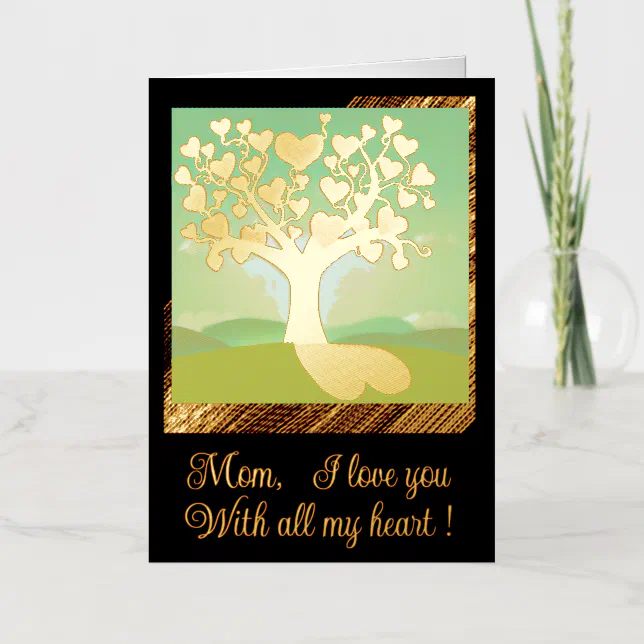 Love Tree - gold - Mother’s Day card