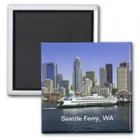 Pacific Northwest Seattle Ferry & Buildings Magnet