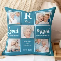 In Loving Memory Photo Keepsake Memorial Throw Pillow