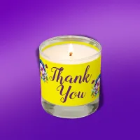 Thank You with Pansies, Purple & Yellow | Scented Candle