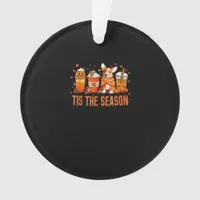 Tis Season Pumpkin Spice Latte Halloween Fall Coff Ornament