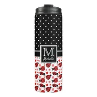 Ladybird Polka Dot Monogram Thermal Tumbler