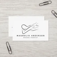 Minimalist Professional Massage Therapist  Business Card