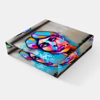 Colorful Graffiti Art | Beautiful Woman Paperweight