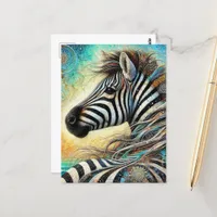 Zebra  postcard