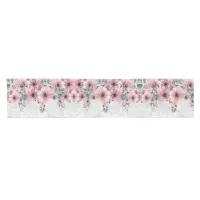 Romantic Elegant Antique Floral Composition Short Table Runner