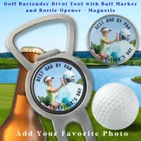 Happy Fathers Day Best Dad Par Custom Photo Golf Divot Tool