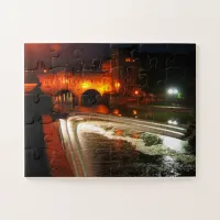 Bath Weir at Night Jigsaw Puzzle