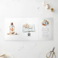 Chic Social Beach Club Autumn Bachelorette Weekend Tri-Fold Invitation