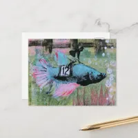 The Betta Fish Jockey Postcard