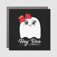 Cute Hey Boo Halloween Design Car Magnet