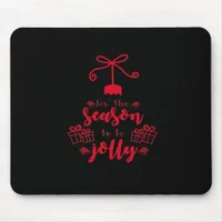 Christmas Calligraphy - Tis The Season Mouse Pad