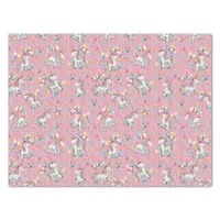 Cute Colorful Watercolor Unicorn Birthday Tissue Paper