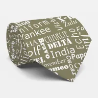 Phonetic Alphabet Pilot Cadet Army Police Neck Tie