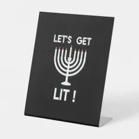Happy Hanukkah Tis The Season Get Pedestal Sign