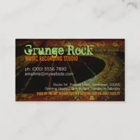 Grunge Rock Guitar Music Studio Business card