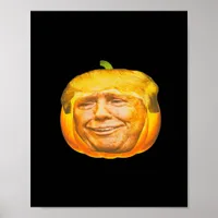 Scary Trumpkin Pumpkin Halloween Party Design Poster
