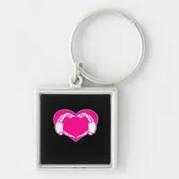 Skeleton Heart Hands Gothic Classic Look Keychain