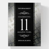 Elegant 11th Steel Wedding Anniversary Celebration Paperweight