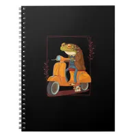 Frog  Scooter Mushroom Goblincore Academia Aesthet Notebook