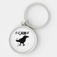 Grunge Coffee F Caw F Crow Humor Creative Style Keychain