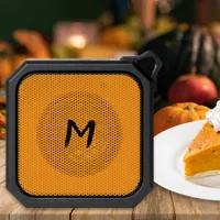 Monogram Pumpkin Orange Thanksgiving Fall Autumn Bluetooth Speaker