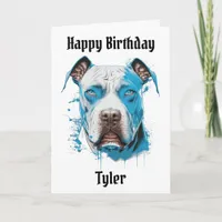 Personalized Pitbull Puns Happy Birthday Card