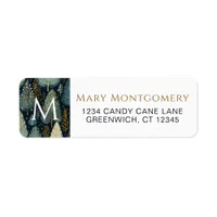 Holiday Forest Christmas Monogram Return Address Label