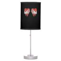 Anti Valentine Skeleton Heart Gothic Style Table Lamp