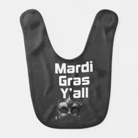 Mardi Gras Y'all Baby Bib