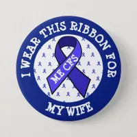 ME/CFS Syndrome Awareness Ribbon Button