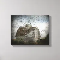 Barn and Birds Canvas Print