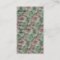 Vintage Flowers Business Card