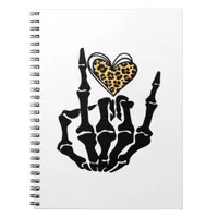 Skeleton Heart Hands Clean Graphic Mood Notebook